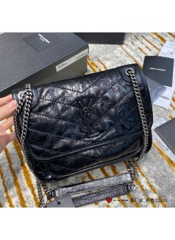 YSL NIKI BABY IN CRINKLED VINTAGE LEATHER